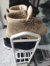 回力 Warrior 棉靴男士冬季保暖高帮休闲鞋 户外耐磨马丁靴防撞工装皮鞋 WPM(WZ)-0052 卡其 42 实拍图
