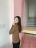 意芬保暖衣女高领秋冬款上衣加绒内穿恒温秋衣打底衫无痕女士德绒内衣 仙棕色 M 实拍图