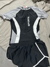 羽克（Yuke） 泳衣女保守分体新款青春款泡温泉泳装两件套显瘦遮肉专业游泳衣 黑灰 XL 码（建议体重118-128斤） 实拍图