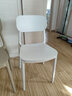 树浩家用加厚塑料餐椅餐桌休闲吃饭椅子网红现代简约餐厅商用凳子靠背 【升级版本款】奶油白+坐垫 实拍图