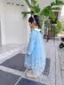 蓓然美爱莎公主裙春夏2026艾莎网纱裙女童连衣裙儿童聚会服生日礼物 蓝裙+披纱 110 实拍图