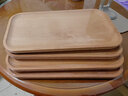 实木托盘ins风家用长方形圆形日式餐盘披萨木托盘牛排木盘子茶盘 榉木长盘大号25*13cm 实拍图