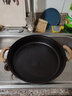 小幸福鑄鐵（KITCHEN LITTLE HAPPINESS KITCHEN）铸铁平底锅不粘锅无油烟厚铁锅煎锅无涂层烙饼锅燃气灶电磁炉通用 直径28cm单锅+隔热手套 28cm 实拍图