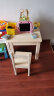 格趣 实木儿童学习桌椅套装儿童写字书桌幼儿园宝饭桌松木小方桌 60*60*52(1桌+1椅) 实拍图
