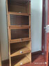 丝竹阁卧室学生书柜带门家用落地实木书架客厅矮柜组合美式楼梯下储物柜 5层60（长虹翻门-楠竹层板） 实拍图