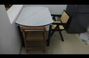 晨巢 岩板餐桌 实木餐桌椅组合现代简约可伸缩折叠吃饭桌子餐厅家具 黑白框架哑光雪山白-205木椅 1.2米【单餐桌】-12MM岩板厚度 实拍图