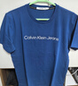 Calvin Klein Jeans夏季男女情侣中性年轻ck多色印花透气修身短袖T恤J320931 C5G-海军蓝 2XL （推荐175-190斤） 实拍图