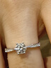 喜钻现货闪发-铂金钻戒女求婚结婚钻石戒指六爪婚戒送女友生日礼物 【礼盒推荐款】共50分FG色SI-现货 实拍图