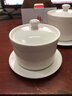 瓷航（CiH） 炖盅陶瓷餐厅炖汤盅燕窝汤盅碗带盖蒸蛋碗隔水炖甜品盅酒店定制 4英寸纯白加厚炖盅加碟配瓷勺 实拍图