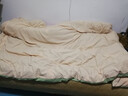 南极人（Nanjiren）纯色水洗棉床上四件套磨毛加厚床单被套200x230cm宿舍春秋三件套 双拼-白色+深灰 床单款 1.8m床单四件套-被套200x230cm 实拍图