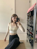 雪茜曼假两件瑜伽服女春秋季长袖带胸垫健身房运动上衣普拉提训练服 实拍图