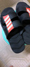 卡帝乐鳄鱼拖鞋男士休闲拖鞋浴室家居一字拖百搭凉拖鞋子 男 1492 黑红 45 实拍图