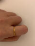 周大福母亲节礼物 婚嫁素圈黄金戒指(工费120) 10号 约1.7g EOF1 实拍图