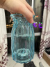 盛世泰堡 北欧玻璃花瓶插花瓶干花满天星仿真花水培植物容器小花瓶客厅桌面装饰摆件 天蓝色18cm 实拍图