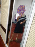 乐钻（LEZUAN）连衣裙子夏天2024年新款夏装女小香风A字裙收腰显瘦中长款修身 藏青色 M(建议95-105斤) 晒单实拍图