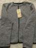 无印良品 MUJI 女式 针织抓绒 拉链开衫 W8AB231 浅灰色 S 实拍图