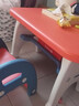 幼儿园桌椅套装宝宝学习写字桌儿童玩具桌塑料小书桌家用吃饭桌子 儿童学习桌套装【珊瑚红】【单桌子】 实拍图