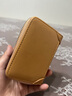 蒙伯斯防盗刷卡包女士真牛皮多卡位防消磁小巧卡片包超薄情人节卡套男 杏黄色—12卡位【防盗刷】 实拍图