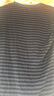 MUJI MUJI 男式 印度棉天竺编织 条纹短袖T恤 黑色X横条 L 实拍图