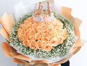 幽客玉品母亲节鲜花速递红玫瑰花束表白送女友老婆生日礼物全国同城配送 52朵香槟玫瑰花束 实拍图