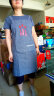 西蒂兰围裙女厨房家用做饭围腰纯棉布料透气罩衣花店布艺工作服夏季薄款 灰色 实拍图
