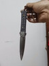 随风作野外生存小刀锋利随身刀 求生双开刃手工锻打刀高硬度双开锋刀 骷髅王 大马 实拍图