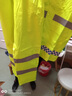 智汇反光雨衣交通雨衣雨裤套装电动车外卖防暴雨防汛环卫分体式冬季加厚棉雨衣 荧光绿【普通款150DPU】 XL号（适合身高170-175cm） 实拍图