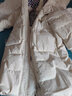 雅鹿品牌长款羽绒服女长过膝新款冬季加厚保暖时尚宽松鸭绒连帽外套 米白 XL （推荐175-200斤） 实拍图