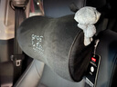 爱车屋汽车头枕护颈枕车用靠枕腰靠腰垫太空记忆棉座椅颈椎枕车载靠垫 【双C曲面承托】 梦幻黑-对装头枕 实拍图