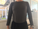 MUJI 男式 使用了棉的冬季内衣圆领长袖T恤 69AA452打底衫打底衣 炭灰色 XL 实拍图