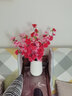 仿真桃花梅花樱花绢花干花假花商场酒店居家装饰春节摆放花艺 65厘米长 红色 实拍图