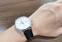 卡罗莱男士手表全自动机械表运动男表防水多功能时尚真皮精钢带夜光腕表 银色白色皮带 CA1112 实拍图