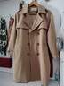 OUHEN品牌女装中长款风衣女2024春秋新款修身小个子显高气质英伦风外套 卡其色 M 80-108斤左右 实拍图