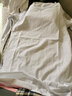 妃丽慕尚（FEILIMUSHANG）纯棉正肩遮屁股蕾丝白色长袖t恤女秋冬季德绒加厚宽松内搭打底衫 【薄款】02-白色 S 建议100斤以内 实拍图