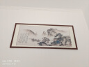 佳得雅新中式客厅装饰画沙发背景墙壁画字画山水画靠山图办公室风景挂画 望云楼A2（原版） 78*188cm宣纸+胡桃色框（热款） 实拍图