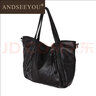 ANDSEEYOU软皮大包包女轻奢时尚大容量简约大气百搭休闲手提单肩秋冬斜挎包 黑色 实拍图