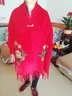 继方 刺绣女士披肩围巾两用冬季加厚洋气斗篷貂绒婚礼旗袍外搭送妈妈 刺绣款-大红 实拍图