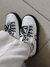 回力女鞋小白鞋女秋季休闲鞋女款厚底百搭板鞋学生运动熊猫空军鞋子 白黑 38 实拍图