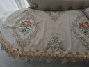 索菲娜 沙发垫坐垫防滑皮沙发专用垫子欧式沙发套保护罩 YZ艾莲裙边款-米色(雪尼尔) 流苏扶手巾50*60cm 一片# 实拍图