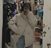 真维斯（JEANSWEST）棉服女冬季2025年新款加厚百搭棉袄宽松小个子短款面包服棉衣外套 米白色 纯色 L 实拍图