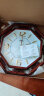 康巴丝(Compas)挂钟创意客厅石英钟表中式仿古工艺钟古典时尚电子时钟表挂墙 2526咖木 实拍图