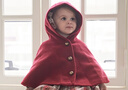 戴维贝拉（DAVE＆BELLA）儿童斗篷女童披风外套小童上衣洋气女宝宝衣服春季新年童装 暗红色【DB3236956】 140 cm（建议身高130-140cm） 实拍图