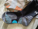 悍将（HNK）专业跑步袜子男女马拉松跑步袜子毛巾底压缩袜吸湿透气速干运动袜 3.0陨石黑-单双装 S(36-38) 实拍图