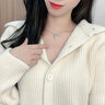 卡诗梵项链女海洋之心宝石水晶吊坠高级感定情信物情人节生日礼物送女友 【白锆项链】+证书+免费刻字 实拍图