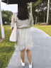 VEGA CHANG法式复古连衣裙女夏季设计感小众小个子荷叶边印花裙子 印花（短款） M 晒单实拍图
