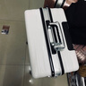彬尚高颜值短途铝框拉杆箱女行李箱男大容量旅行箱学生密码箱皮箱硬箱 白色 24寸/托运箱 实拍图