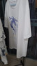 名创优品（MINISO）冰丝短袖t恤男士夏季凉感透气半袖学生休闲百搭男装运动速干衣服  白色(大银河鲸) 4XL (体重205-230斤左右) 实拍图