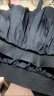 浅虽红（QIANSUIHONG）2024夏季新款蓬蓬裙半身裙百褶蛋糕裙小个子短裙半裙NLN 黑色 L(建议105-115斤) 晒单实拍图