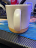 炊大皇马克杯橡胶木底陶瓷马克杯办公防滑咖啡杯牛奶杯水杯白色350ml 实拍图