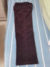 罗伦迪萨休闲裤灯芯绒男裤春秋款宽松直筒中年男士条绒休闲裤男士男装 酒红色 34(2.7尺) 实拍图